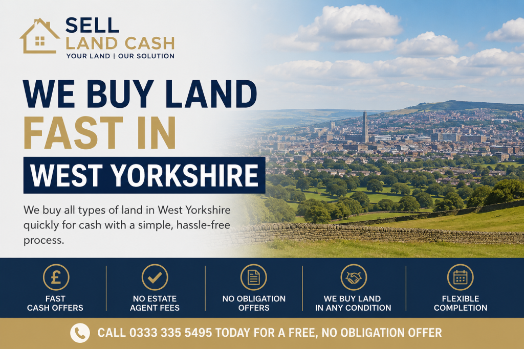 Sell Land Cash featured image advertising fast land sales in West Yorkshire
